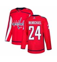 Mens Washington Capitals #24 Connor McMichael Red Home Hockey Jersey Dzhi->washington capitals->NHL Jersey