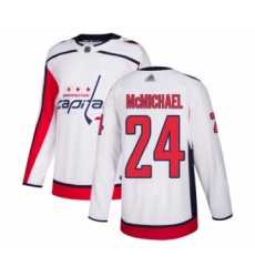 Mens Washington Capitals #24 Connor McMichael White Away Hockey Jersey Dzhi->washington capitals->NHL Jersey