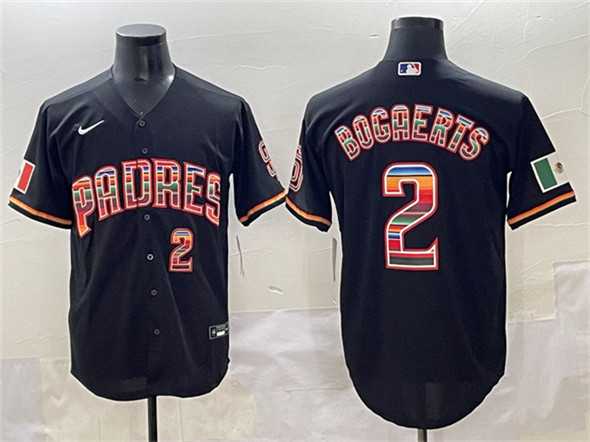 Mens San Diego Padres #2 Xander Bogaerts Black Mexico Cool Base Stitched Baseball Jersey Dzhi->san diego padres->MLB Jersey