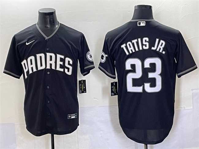 Men%27s San Diego Padres #23 Fernando Tatis Jr. Black Stitched Baseball Jersey->san diego padres->MLB Jersey