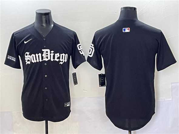 Men%27s San Diego Padres Blank Black Gothic Edition Vapor Limited Stitched Baseball Jersey->san diego padres->MLB Jersey