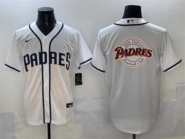 Men%27s San Diego Padres Team Big Logo White Cool Base Stitched Baseball Jersey->san francisco giants->MLB Jersey