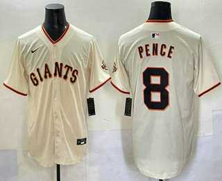 Men%27s San Francisco Giants #8 Hunter Pence Cream Limited Stitched Jersey->san francisco giants->MLB Jersey