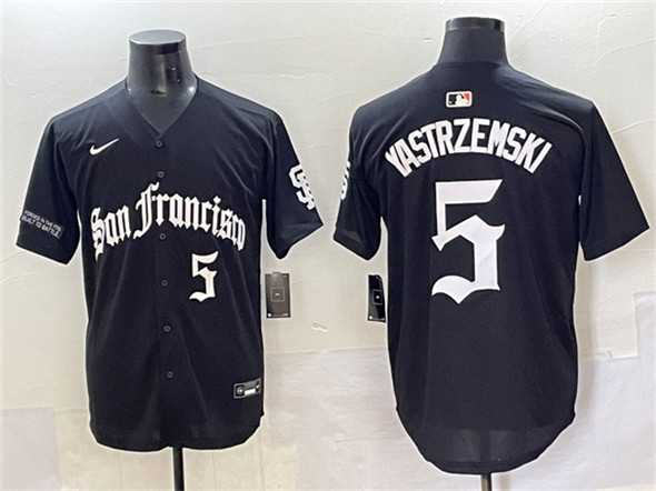 Men%27s San Francisco Giants #5 Mike Yastrzemski Black %27Gothic Fog Edition%27 Vapor Premier Limited Stitched Baseball Jersey->san francisco giants->MLB Jersey