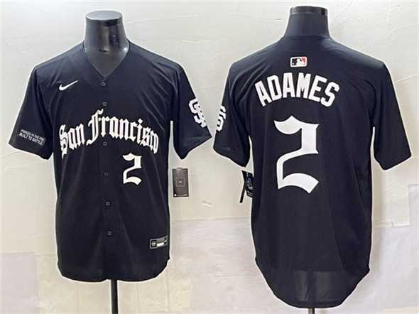 Men%27s San Francisco Giants #2 Willy Adames Black %27Gothic Fog Edition%27 Vapor Premier Limited Stitched Baseball Jersey->san francisco giants->MLB Jersey