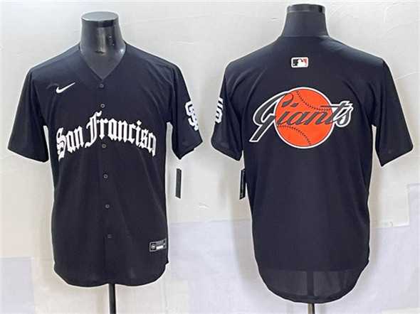 Men%27s San Francisco Giants Team Big Logo Black %27Gothic Fog Edition%27 Vapor Premier Limited Stitched Jersey->seattle mariners->MLB Jersey
