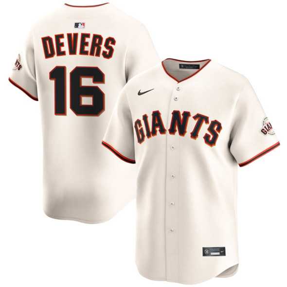 Men%27s San Francisco Giants #16 Rafael Devers Cream 2024 Home Limited Stitched Baseball Jersey Dzhi->san francisco giants->MLB Jersey