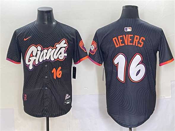 Men%27s San Francisco Giants #16 Rafael Devers Anthracite 2025 City Connect Limited Stitched Baseball Jersey->san francisco giants->MLB Jersey