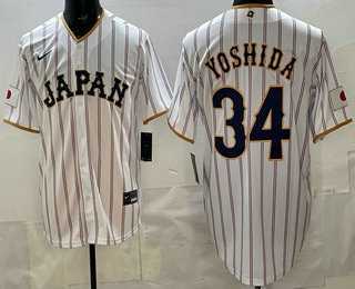 Mens Japan #34 Masataka Yoshida White 2026 World Baseball Classic Cool Base Jersey->2026 world baseball classic->MLB Jersey