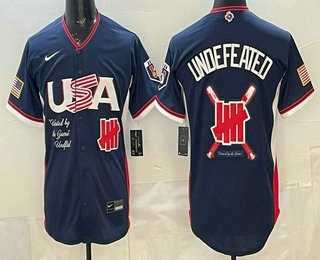 Mens USA Undefeated Navy 2026 World Baseball Classic Cool Base Jersey->2026 world baseball classic->MLB Jersey