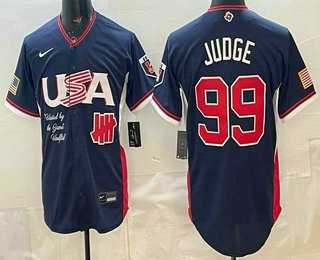 Mens USA Undefeated #99 Aaron Judge Navy 2026 World Baseball Classic Cool Base Jersey->2026 world baseball classic->MLB Jersey