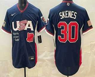 Mens USA Undefeated #30 Paul Skenes Navy 2026 World Baseball Classic Cool Base Jersey->2026 world baseball classic->MLB Jersey