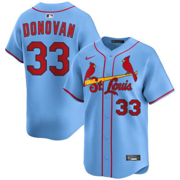 Men%27s St. Louis Cardinals #33 Brendan Donovan Blue Alternate Limited Stitched Baseball Jersey Dzhi->st.louis cardinals->MLB Jersey