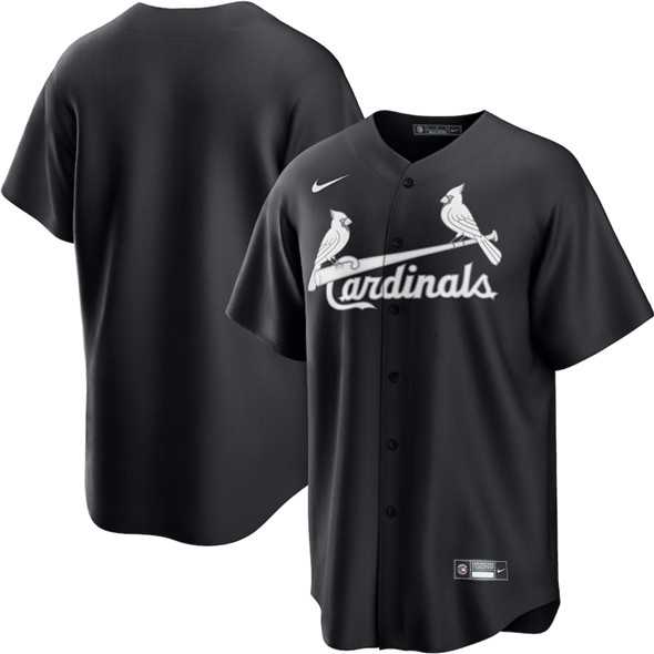 Men%27s St. Louis Cardinals Blank Black Lights Out Limited Stitched Baseball Jersey Dzhi->st.louis cardinals->MLB Jersey