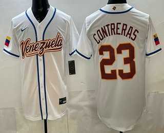 Mens Venezuela #23 William Contreras White 2026 World Baseball Classic Cool Base Jersey->2026 world baseball classic->MLB Jersey
