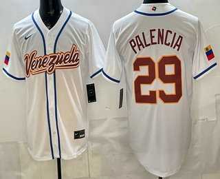 Mens Venezuela #29 Daniel Palencia White 2026 World Baseball Classic Cool Base Jersey->2026 world baseball classic->MLB Jersey