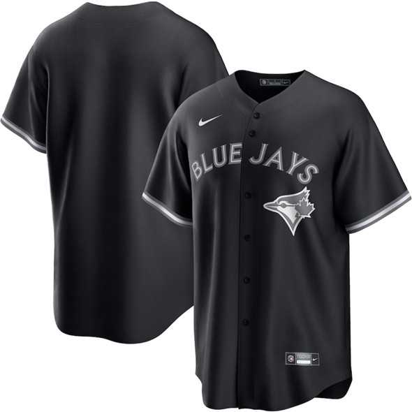 Men%27s Toronto Blue Jays Blank Black Lights Out Limited Stitched Baseball Jersey Dzhi->toronto blue jays->MLB Jersey