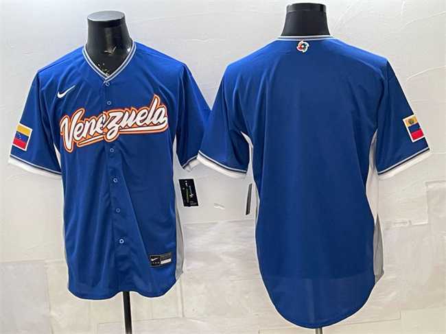 Mens Venezuela Baseball Blank Blue 2026 World Baseball Classic Road Stadium Stitched Jersey->2026 world baseball classic->MLB Jersey