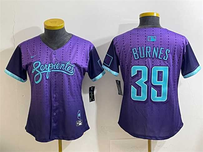 Womens Arizona Diamondbacks #39 Corbin Burnes Purple 2025 City Connect Limited Stitched Baseball Jersey(Run Small)->mlb womens jerseys->MLB Jersey