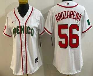 Womens Mexico #56 Randy Arozarena White 2026 World Baseball Classic Cool Base Jersey->2026 world baseball classic->MLB Jersey