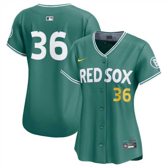 Womens Boston Red Sox #36 Triston Casas Green 2025 City Connect Limited Stitched Baseball Jersey(Run Small) Dzhi->mlb womens jerseys->MLB Jersey