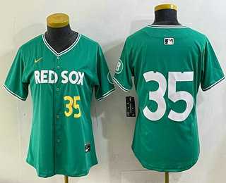 Womens Boston Red Sox #35 Garrett Crochet Green 2025 City Connect Limited Jersey->mlb womens jerseys->MLB Jersey