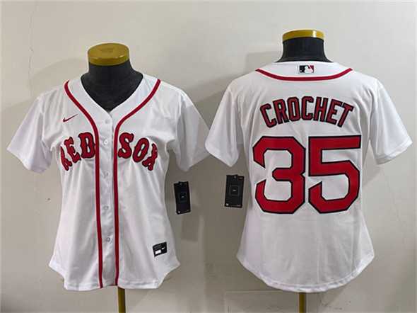 Womens Boston Red Sox #35 Garrett Crochet White Cool Base Stitched Baseball Jersey(Run Small)->mlb womens jerseys->MLB Jersey