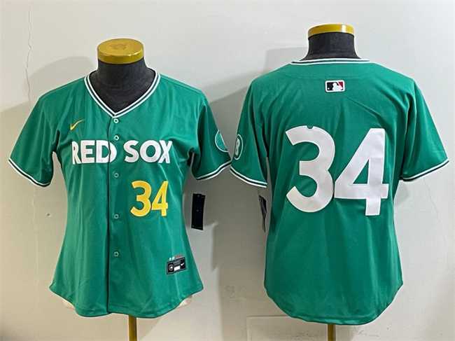 Youth Boston Red Sox #34 David Ortiz Green 2025 City Connect Limited Stitched Baseball Jersey->mlb youth jerseys->MLB Jersey