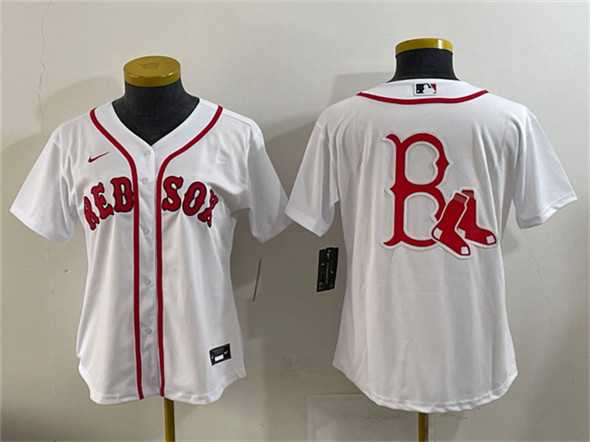 Youth Boston Red Sox Team Big Logo White Cool Base Stitched Baseball Jersey->mlb youth jerseys->MLB Jersey