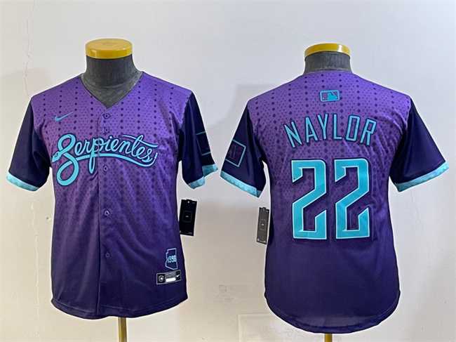 Youth Arizona Diamondbacks #22 Josh Naylor Purple 2025 City Connect Limited Stitched Baseball Jersey->mlb youth jerseys->MLB Jersey