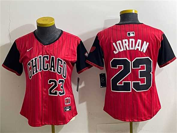Youth Chicago White Sox #23 Michael Jordan Red Black 2025 City Connect Limited Stitched Baseball Jersey 001->mlb youth jerseys->MLB Jersey