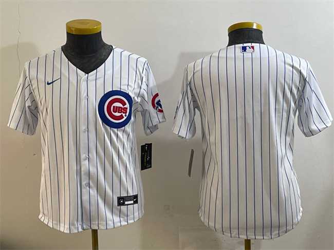 Youth Chicago Cubs Blank White Cool Base Stitched Baseball Jersey->mlb youth jerseys->MLB Jersey