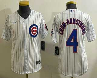 Youth Chicago Cubs #4 Pete Crow Armstrong White Limited Stitched Jersey->mlb youth jerseys->MLB Jersey