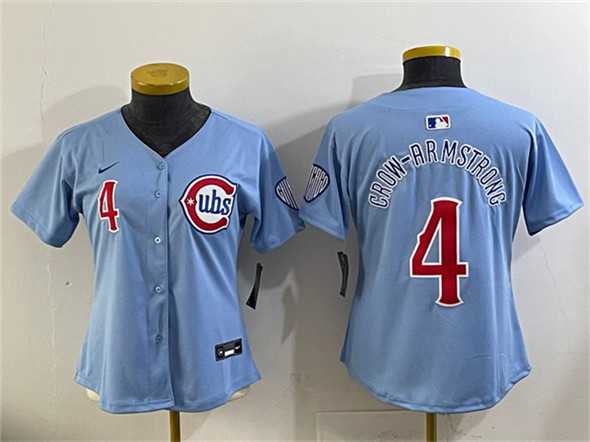 Youth Chicago Cubs #4 Pete Crow-Armstrong Blue 2024-25 2nd Alternate Limited Stitched Baseball Jersey->mlb youth jerseys->MLB Jersey