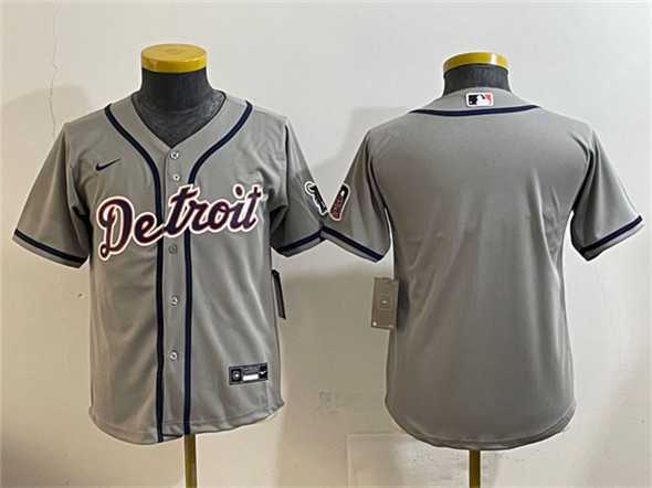 Youth Detroit Tigers Blank Gray Cool Base Stitched Baseball Jersey->mlb youth jerseys->MLB Jersey