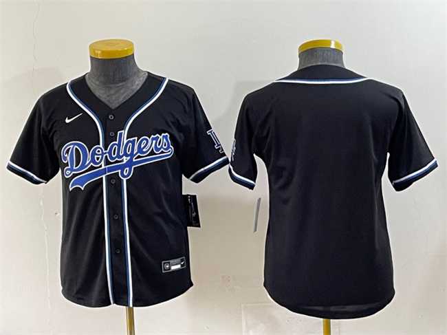 Youth Los Angeles Dodgers Blank Black Stitched Baseball Jersey->mlb youth jerseys->MLB Jersey