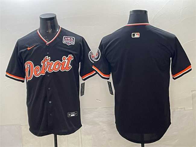 Mens Detroit Tigers Blank Navy 2026 Alternate USA 250 Patch Vapor Premier Limited Stitched Jersey Dzhi->->MLB Jersey