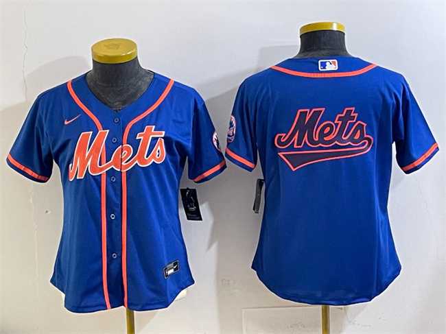 Youth New York Mets Team Big Logo Royal Cool Base Stitched Baseball Jersey->mlb youth jerseys->MLB Jersey
