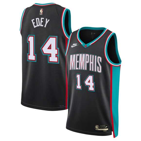 Mens Memphis Grizzlies #14 Zach Edey Black 2025 Classic Edition Stitched Jersey Dzhi->memphis grizzlies->NBA Jersey