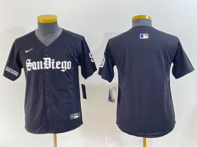 Youth San Diego Padres Blank Black Gothic Edition Vapor Limited Stitched Baseball Jersey->mlb youth jerseys->MLB Jersey