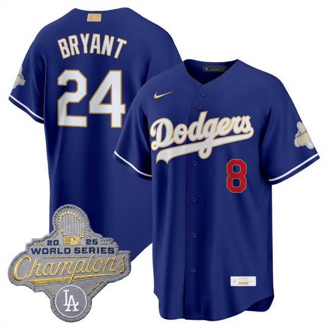Mens Los Angeles Dodgers #24 Kobe Bryant Royal 2026 Alternate Gold Collection Stadium Stitched Jersey Dzhi->->MLB Jersey