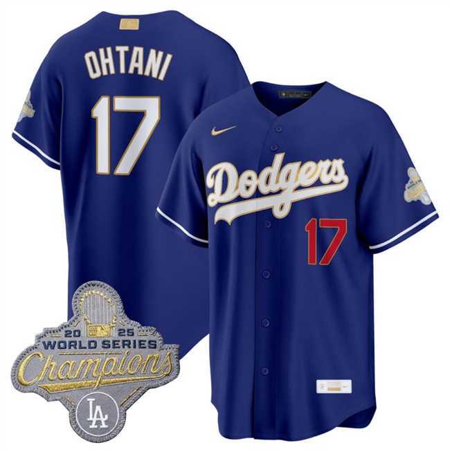 Mens Los Angeles Dodgers #17 Shohei Ohtani Royal 2026 Alternate Gold Collection Stadium Stitched Jersey Dzhi->->MLB Jersey