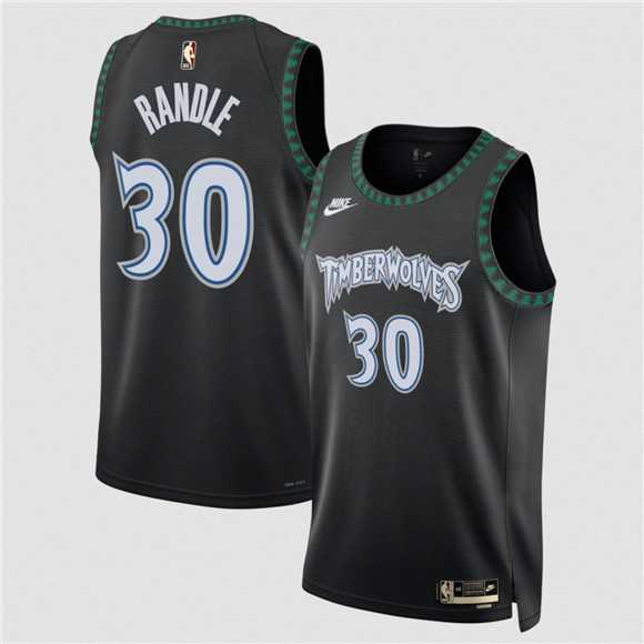 Mens Minnesota Timberwolves #30 Julius Randle Black 2025 Classic Edition Stitched Jersey Dzhi->minnesota timberwolves->NBA Jersey