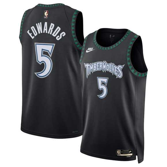 Mens Minnesota Timberwolves #5 Anthony Edwards Anthony Edwards Black 2025 Classic Edition Stitched Jersey Dzhi->minnesota timberwolves->NBA Jersey
