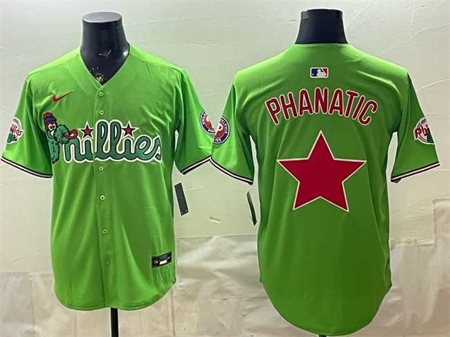 Mens Philadelphia Phillies Light Green Phanatic Limited Stitched Jersey Dzhi->philadelphia phillies->MLB Jersey