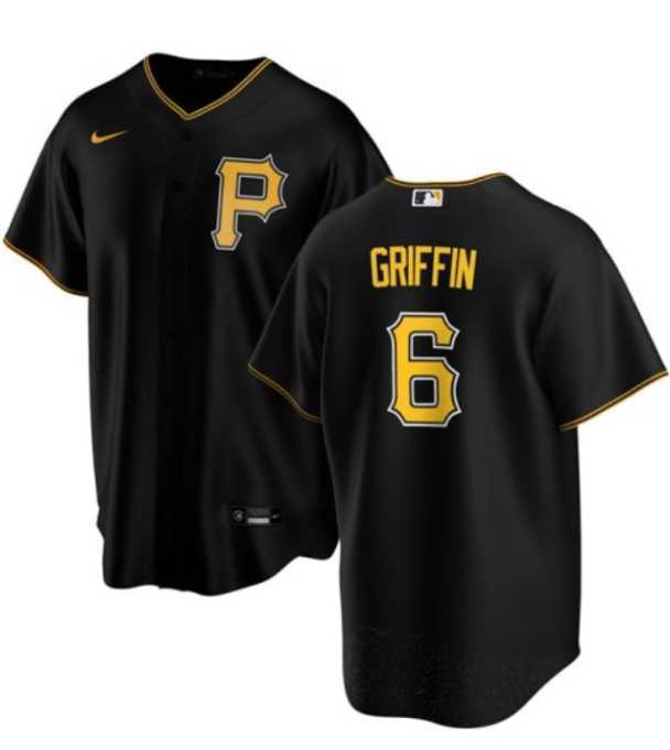 Men%27s Pittsburgh Pirates #6 Konnor Griffin Black Cool Base Stitched Jersey Dzhi->philadelphia phillies->MLB Jersey