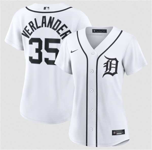 Women%27s Detroit Tigers #35 Justin Verlander White 2026 Cool Base Stitched Jersey Dzhi->seattle mariners->MLB Jersey