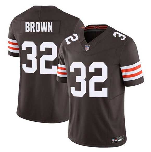 Men%27s Cleveland Browns #32 Jim Brown Brown F.U.S.E. Vapor Limited Stitched Jersey Dzhi->cleveland browns->NFL Jersey