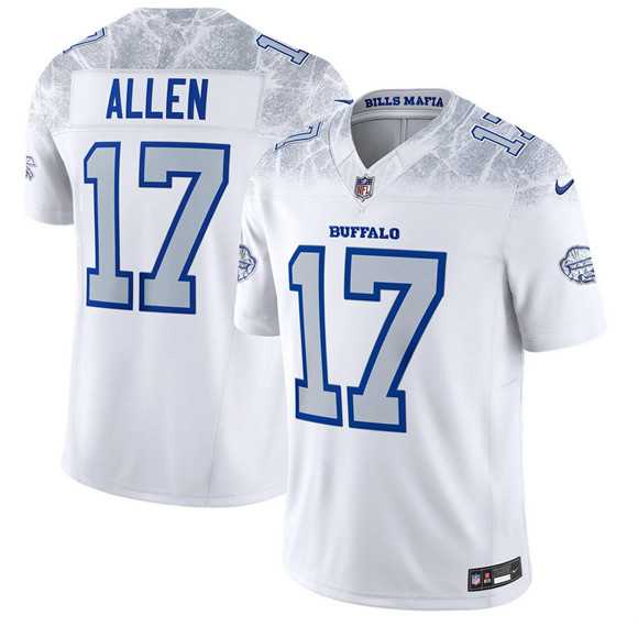 Mens Buffalo Bills #17 Josh Allen White 2025 F.U.S.E. Rivalries Vapor Limited Stitched Jersey Dzhi->buffalo bills->NFL Jersey