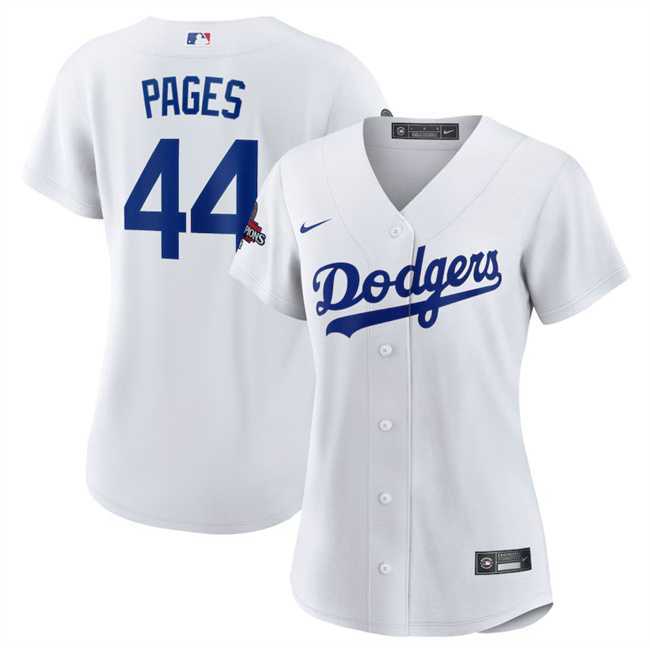 Womens Los Angeles Dodgers #44 Andy Pages White 2024 World Series Champions Cool Base Stitched Jersey Dzhi->->MLB Jersey